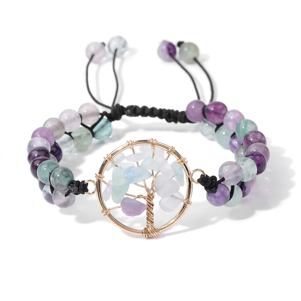 Bracelet arbre de vie fluorine