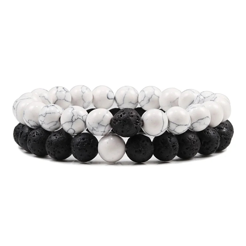 Bracelets Pierre de Lave Naturelle lave noire