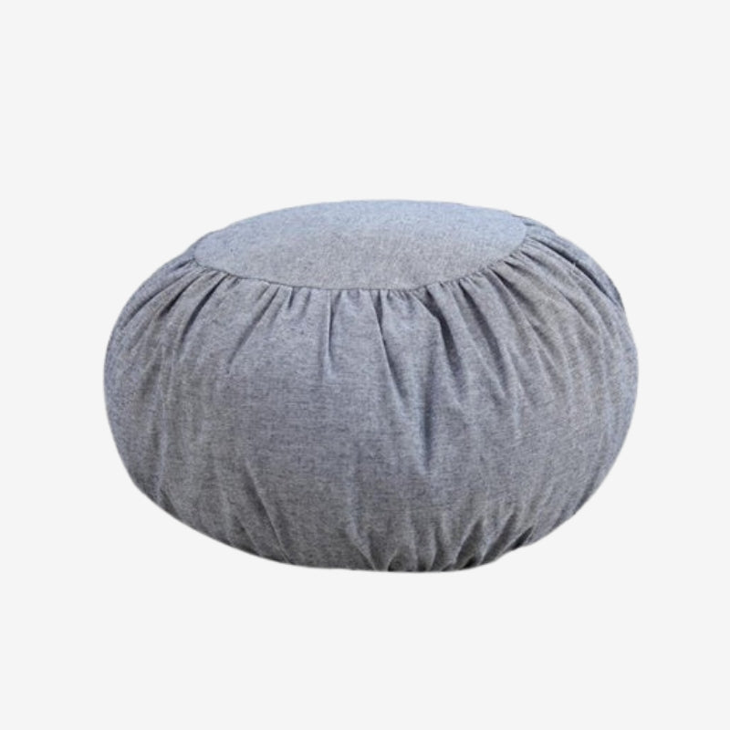 Coussin méditation en lin gris foncé