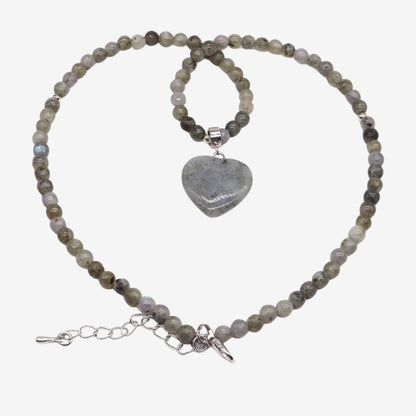 collier love pierre naturelle labradorite