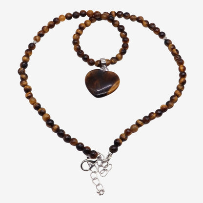 collier love pierre naturelle oeil de tigre