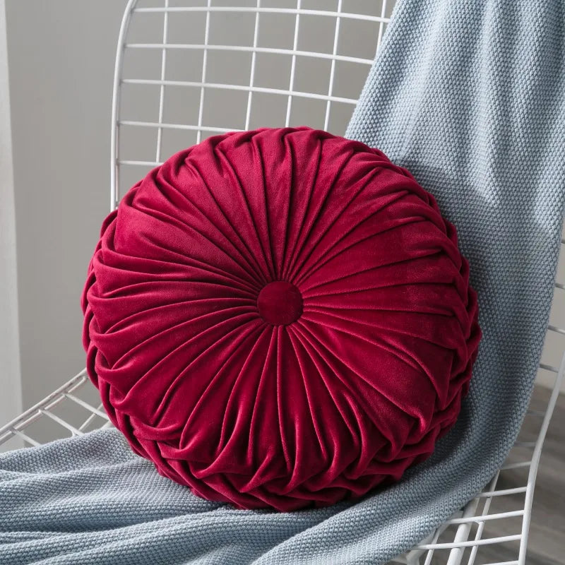 coussin de sol en velours rouge