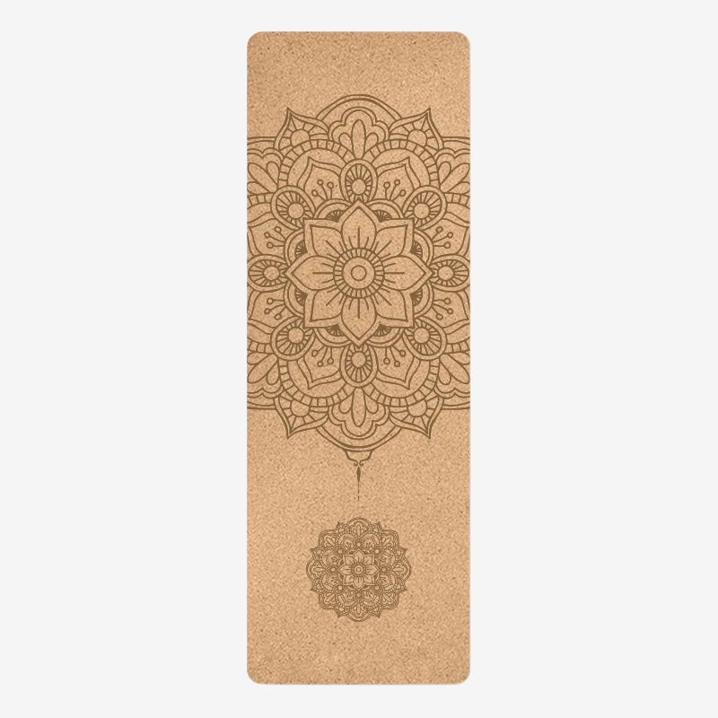 tapis de yoga mandala en liège